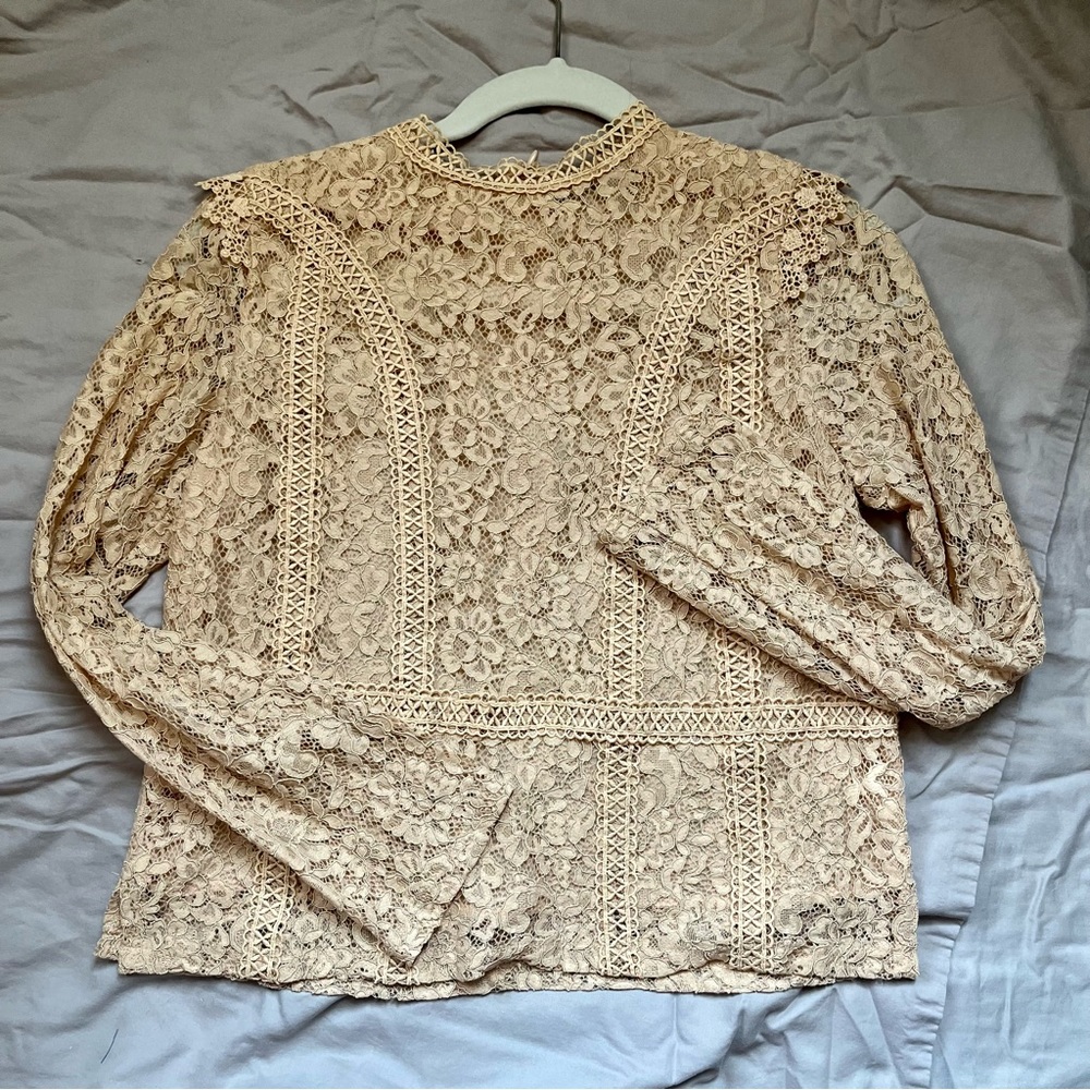 Zara lace long sleeve blouse Size XS